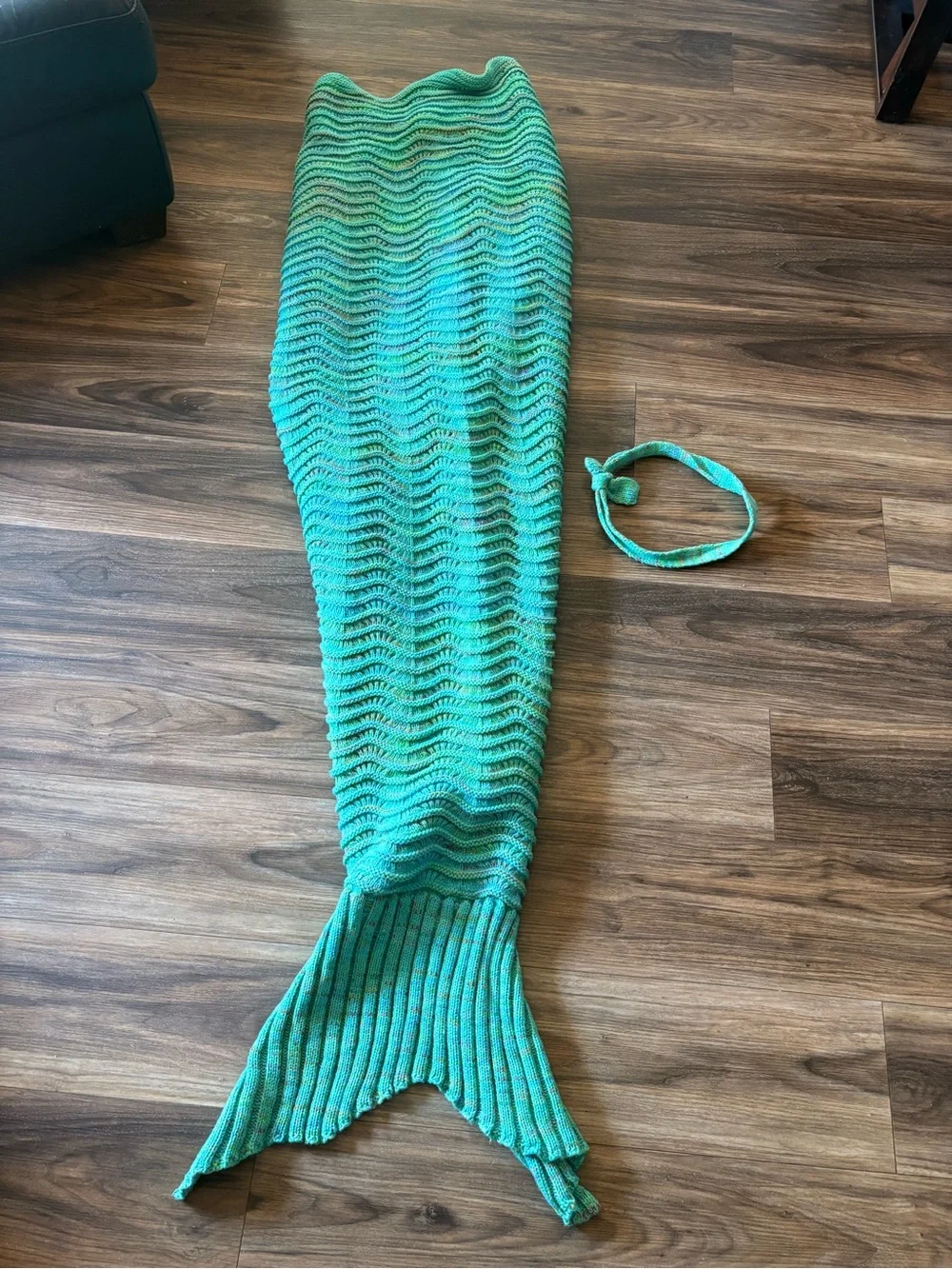 Catalonia Premium Mermaid Tail Blanket-67x22.5-Made in USA-Acrylic Knit & Sherpa